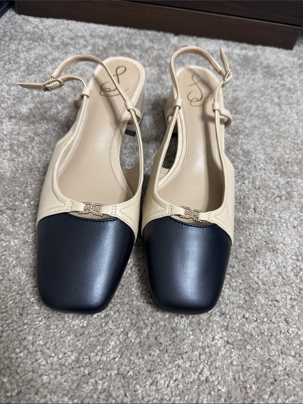 Sam Edelman Women's Kara Cap-Toe Slingback Flats